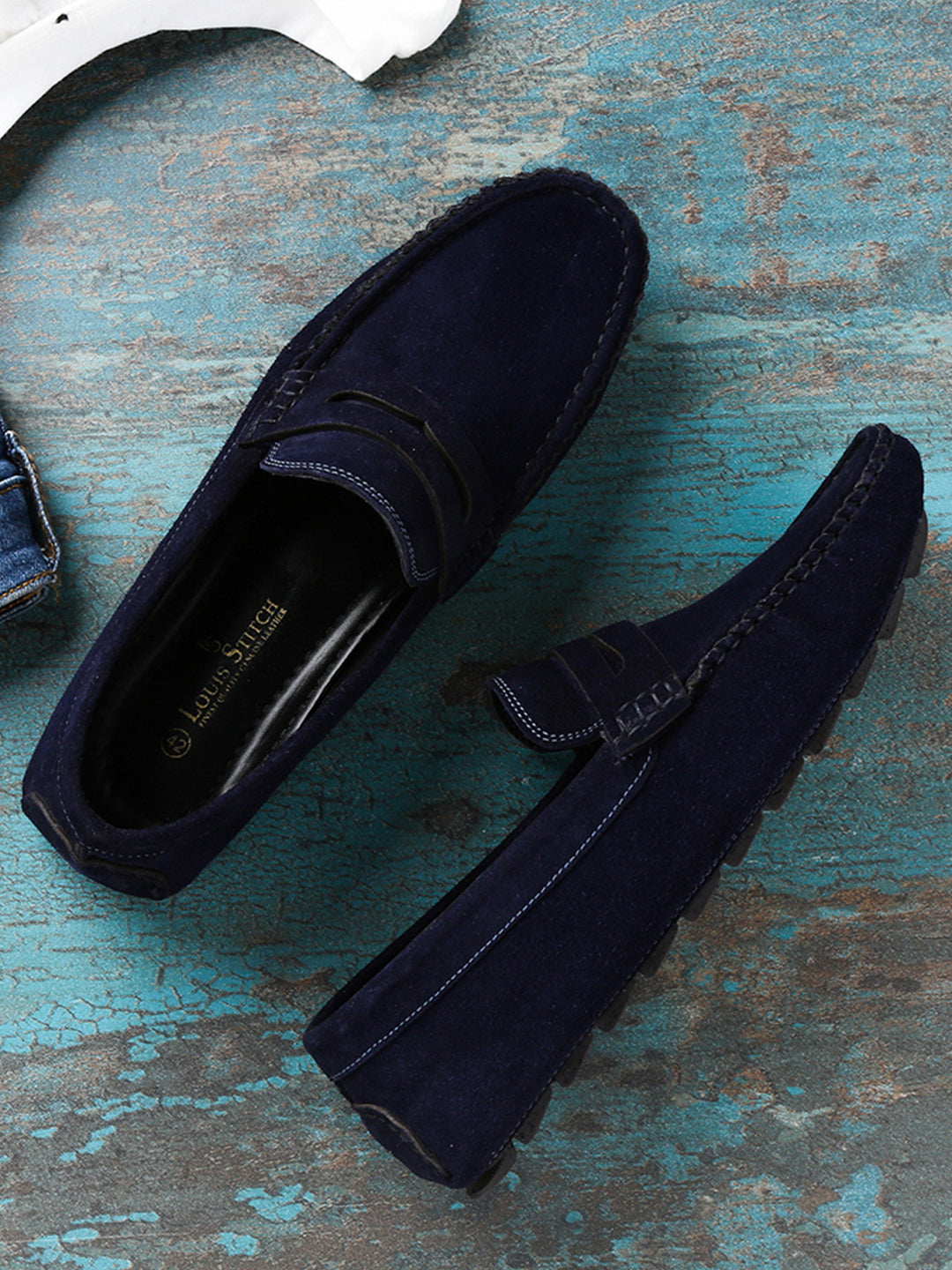 Handmade Italian Suede Leather Penny Loafers