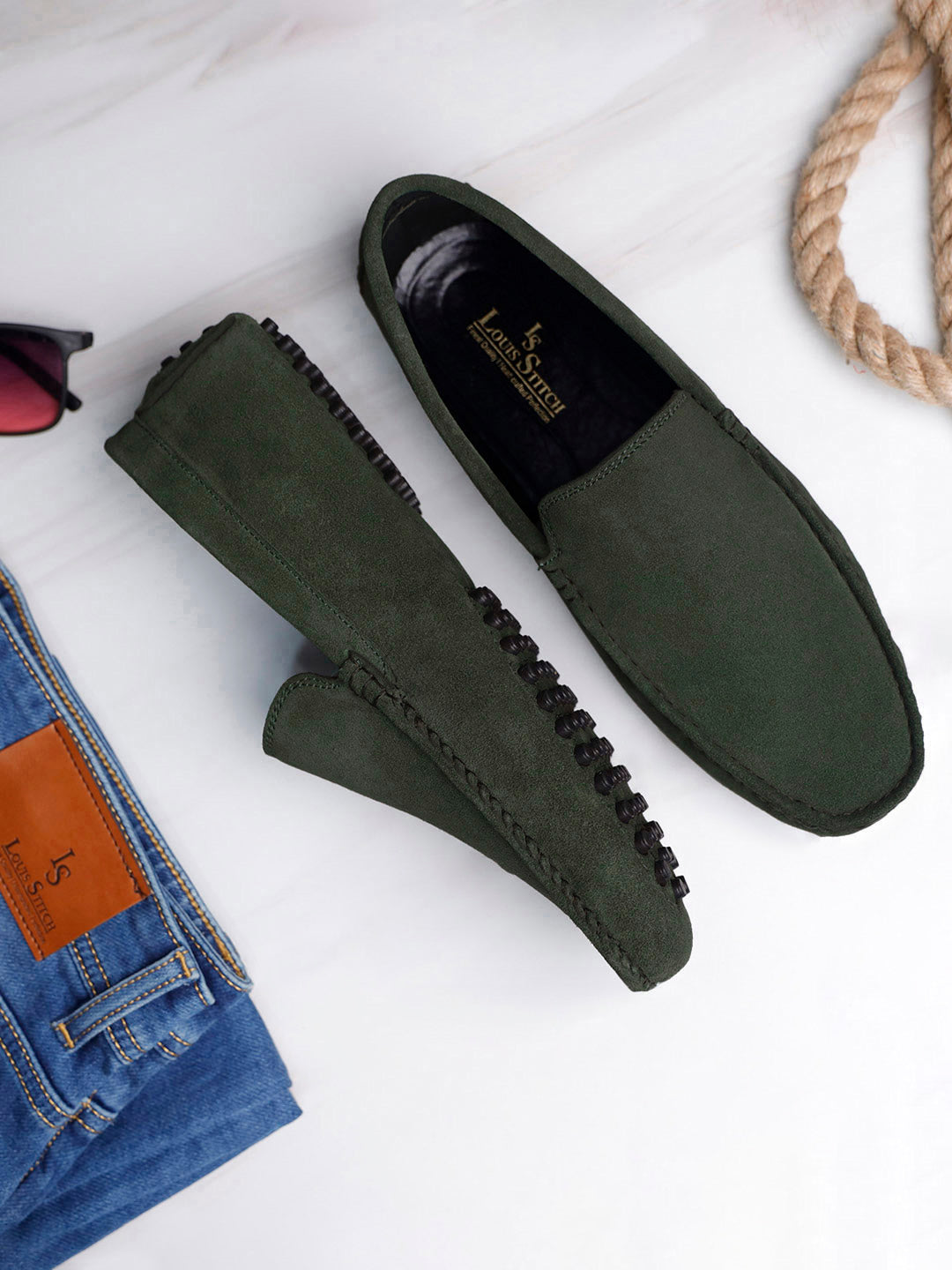 Handmade Italian Suede Leather Penny Loafers