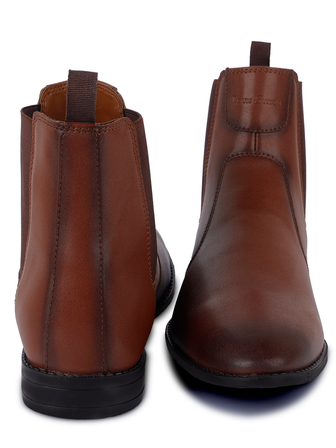 Russet Tan Dual Tone Handcrafted Chelsea Boots for Men