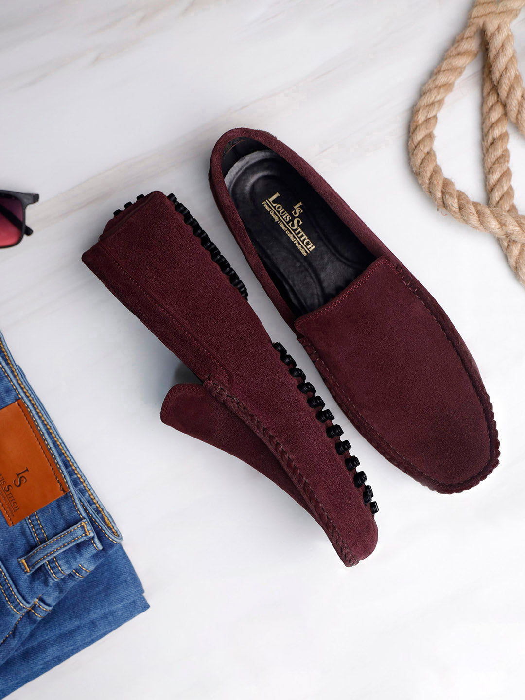 Handmade Italian Suede Leather Penny Loafers