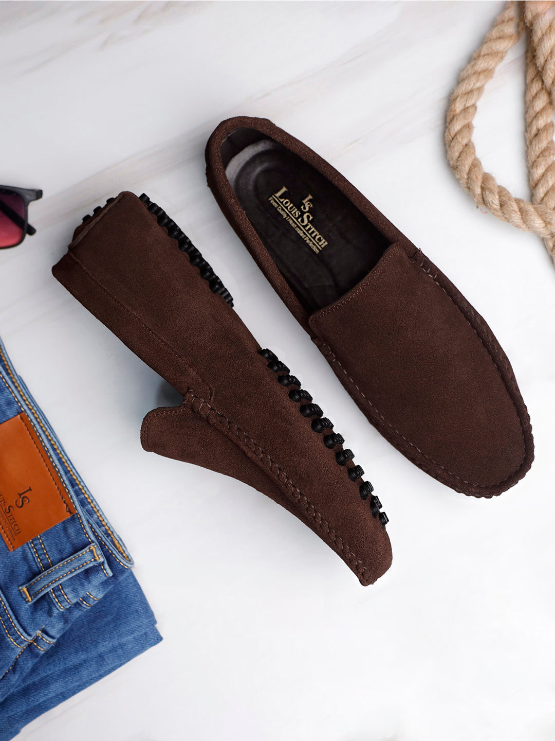 Handmade Italian Suede Leather Penny Loafers