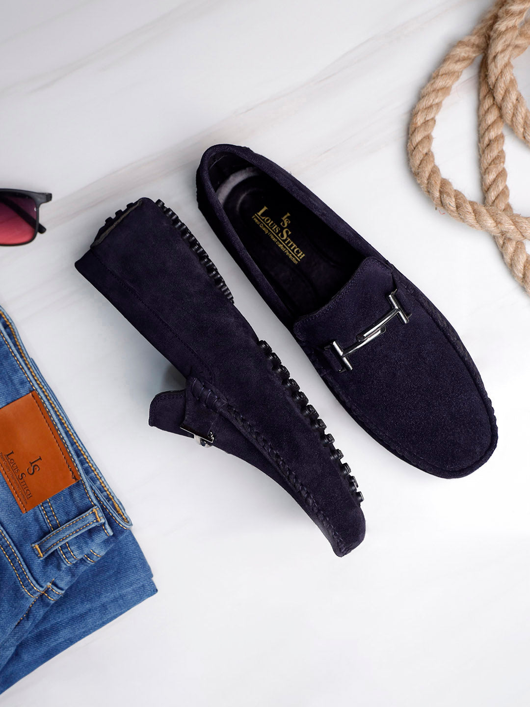 Handmade Italian Suede Leather Penny Loafers