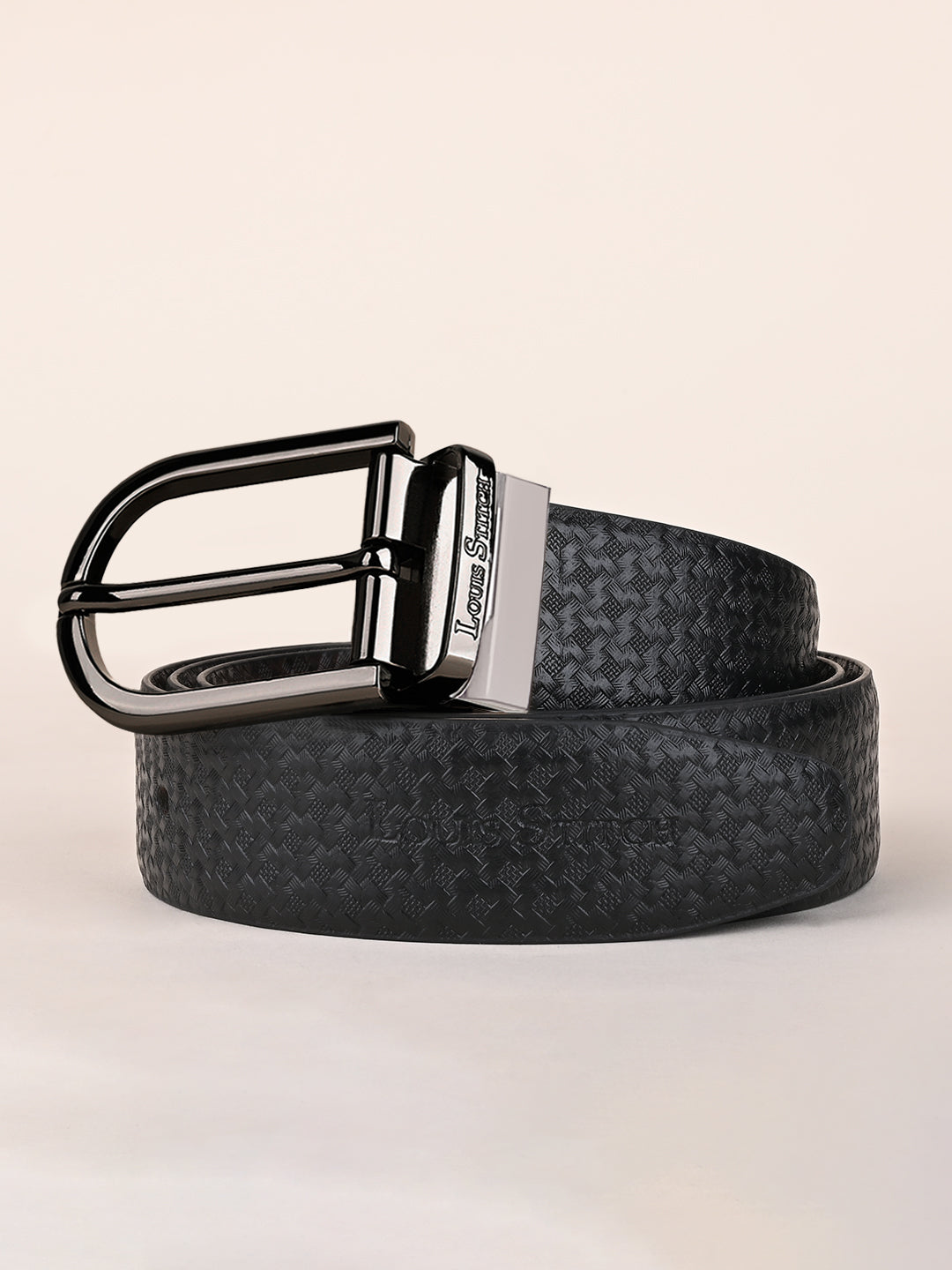 Men's Black & Brown Formal Italian Leather Reversible Belt For Men