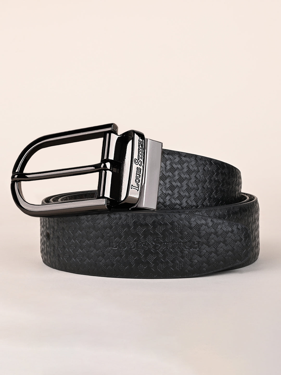 Men's Black & Brown Formal Italian Leather Reversible Belt For Men