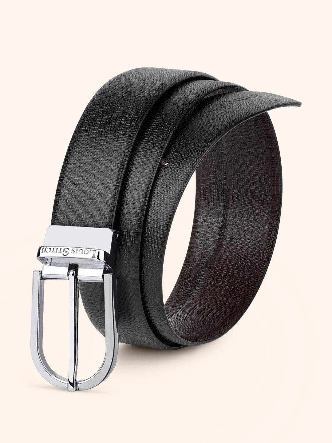 Handcrafted Spanish Leather Reversible Belt For Men