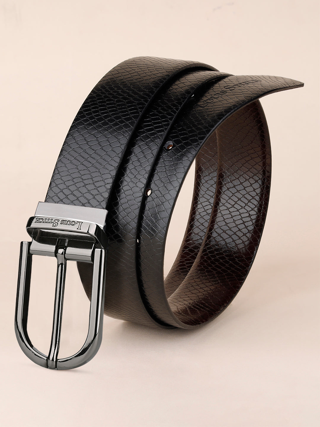 Handcrafted Spanish Leather Reversible Belt For Men