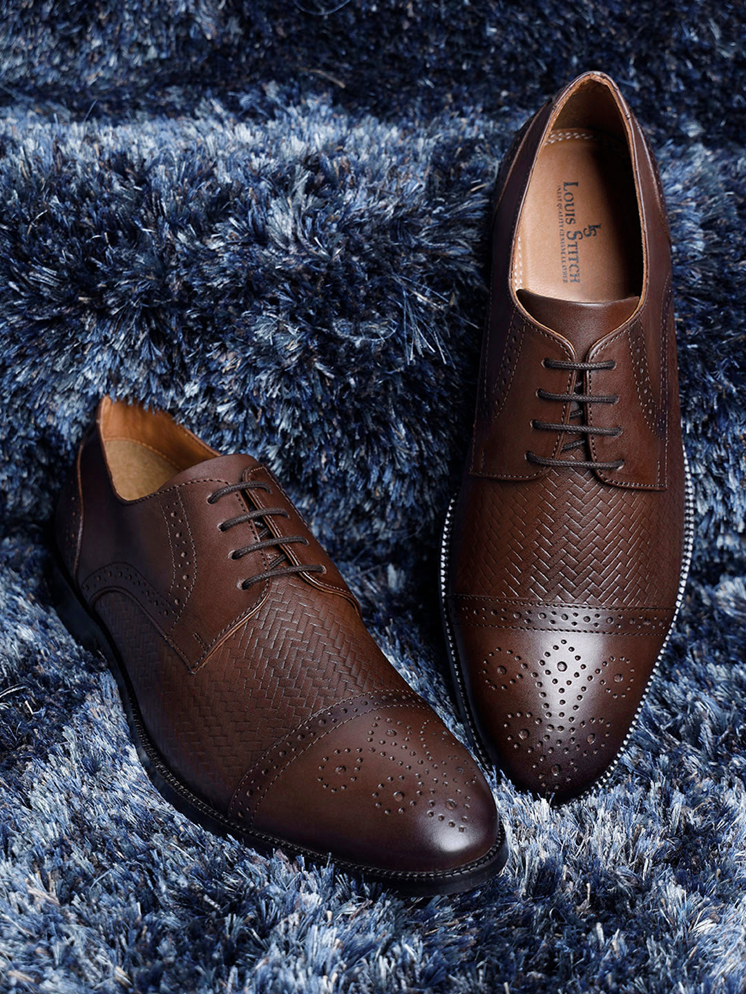 Handmade Premium Italian Leather Weaved Oxfords