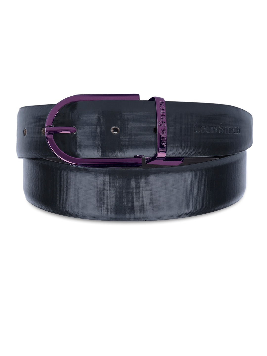 Men's Black & Brown Formal Italian Leather Reversible Belt For Men