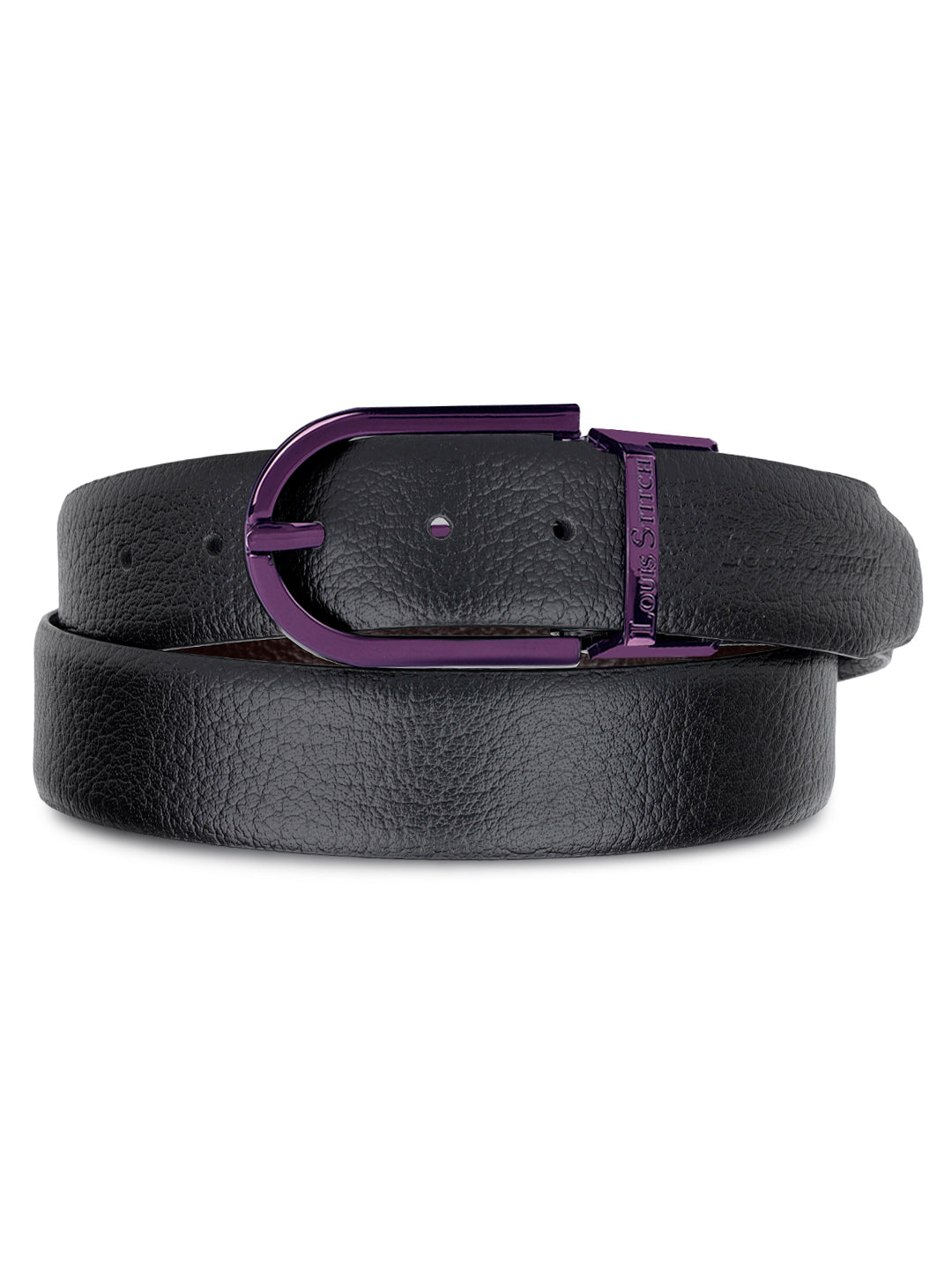 Men's Black & Brown Formal Italian Leather Reversible Belt For Men