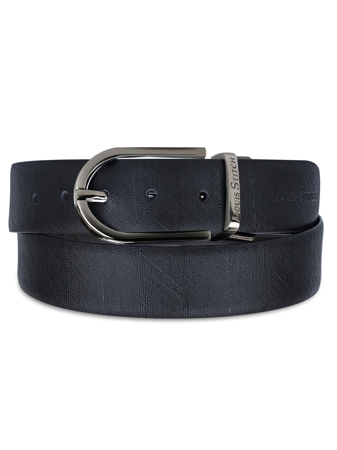 Men's Black & Brown Formal Italian Leather Reversible Belt For Men