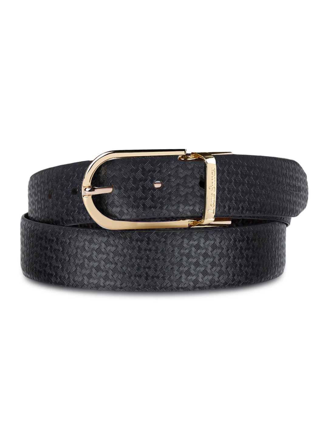 Men's Black & Brown Formal Italian Leather Reversible Belt For Men