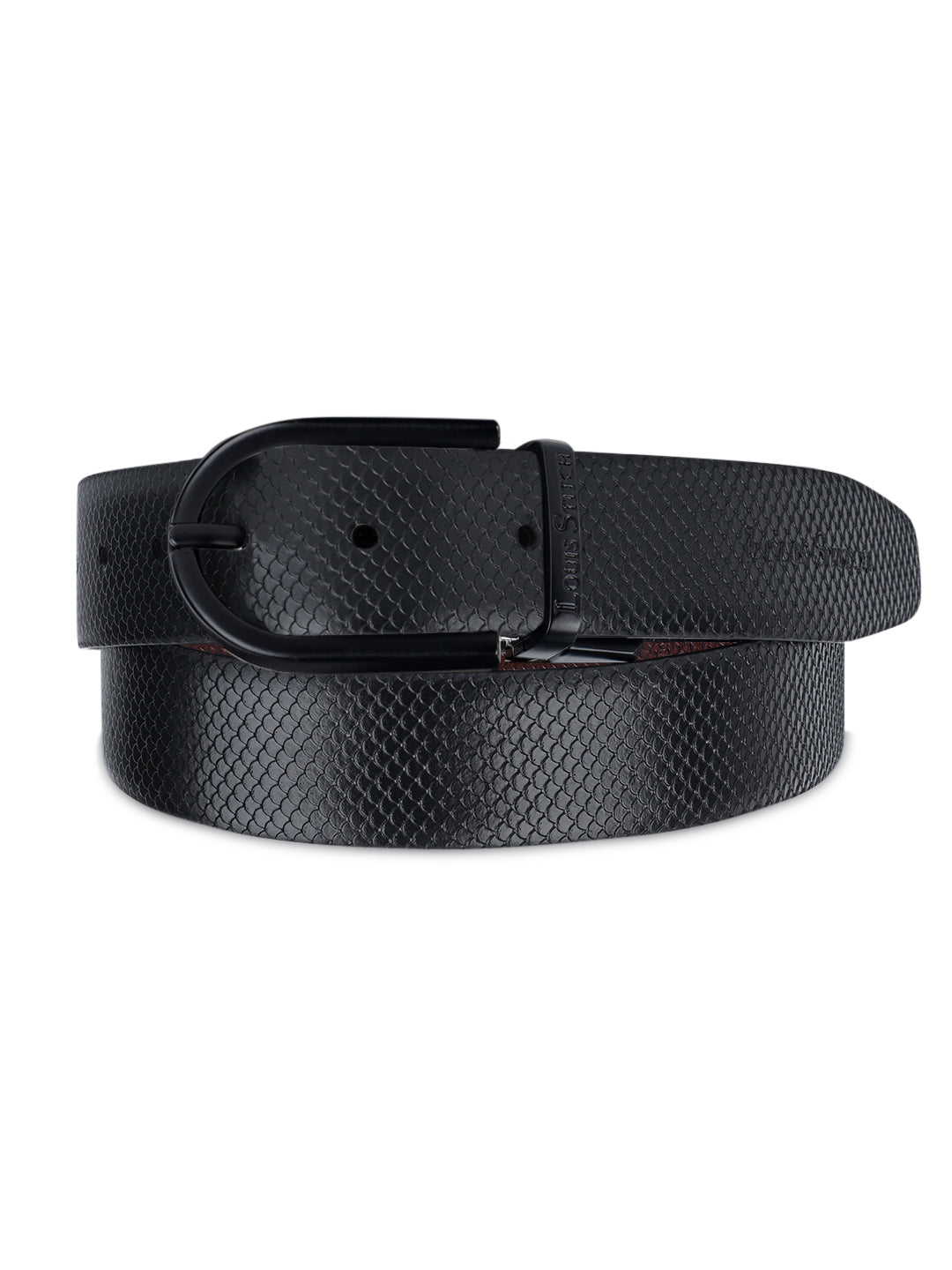 Men's Black & Brown Formal Italian Leather Reversible Belt For Men