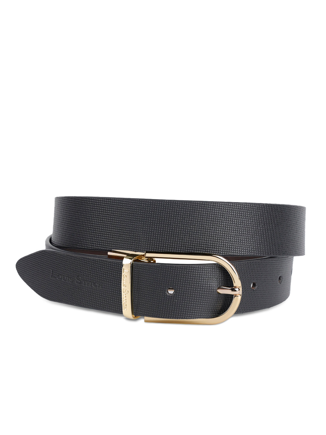 Men's Black & Brown Formal Italian Leather Reversible Belt For Men