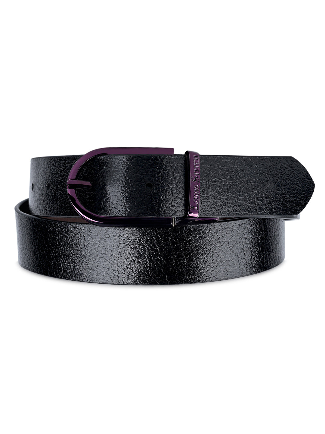 Men's Black & Brown Formal Italian Leather Reversible Belt For Men