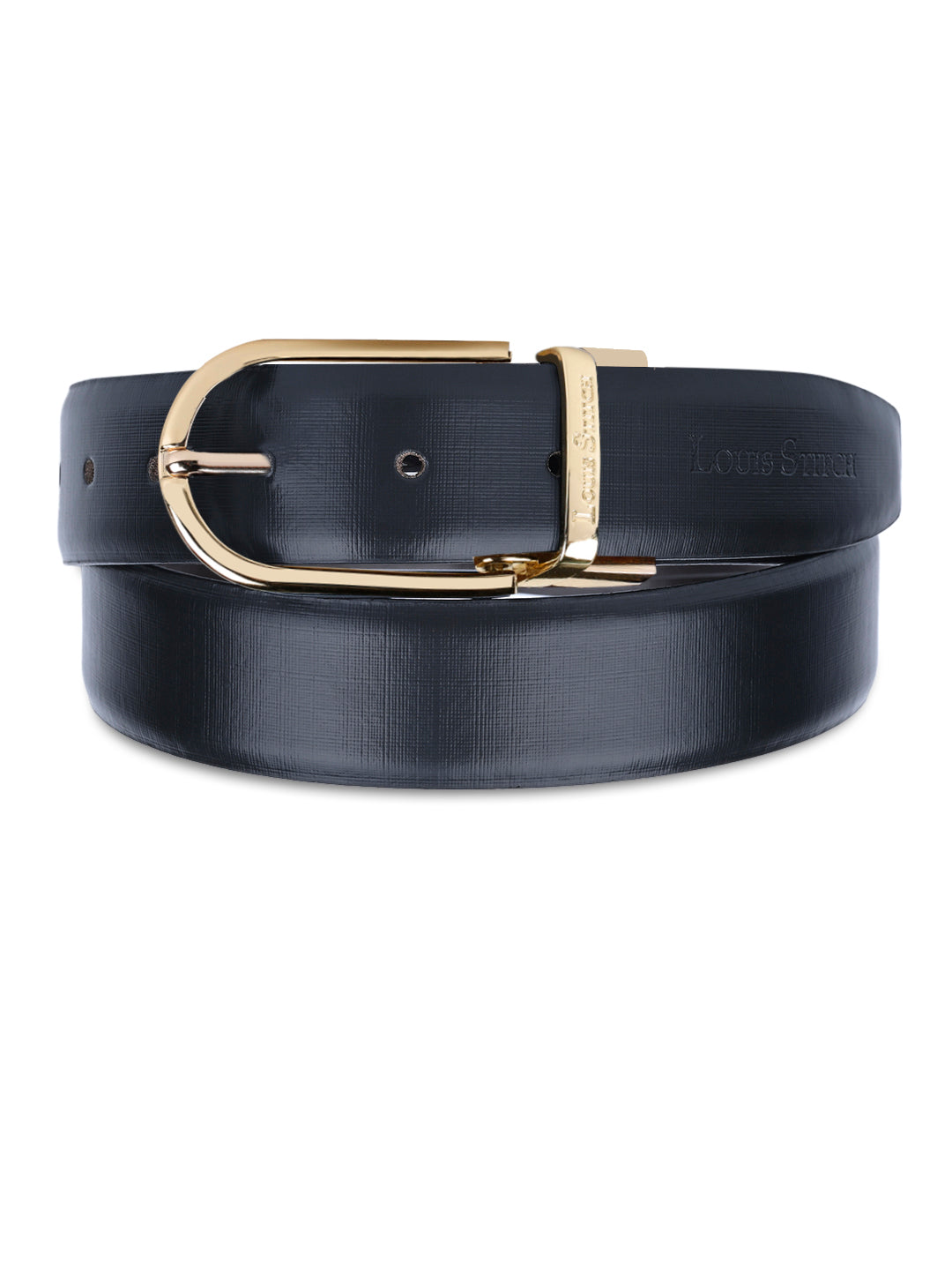 Men's Black & Brown Formal Italian Leather Reversible Belt For Men