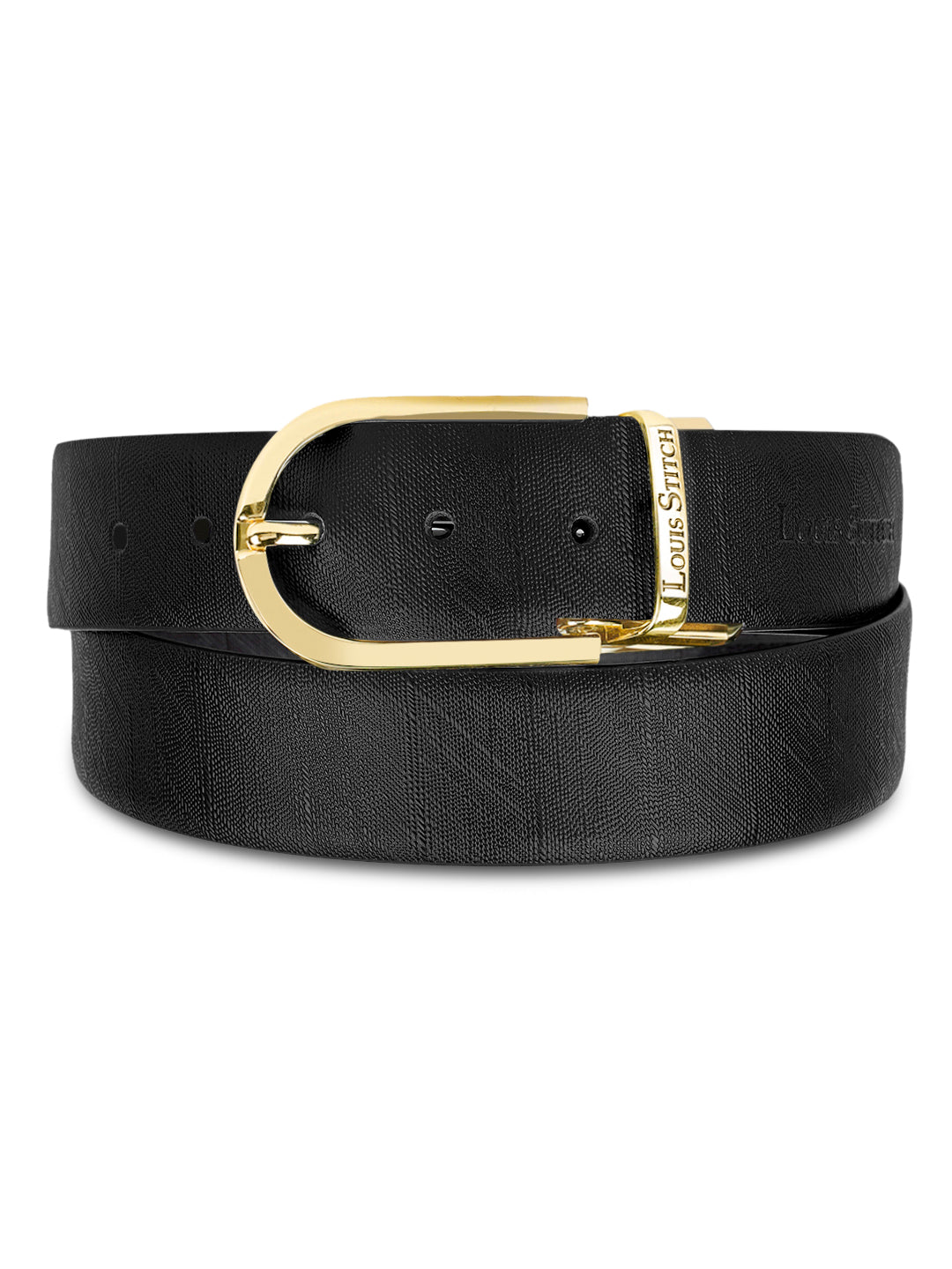 Men's Black & Brown Formal Italian Leather Reversible Belt For Men