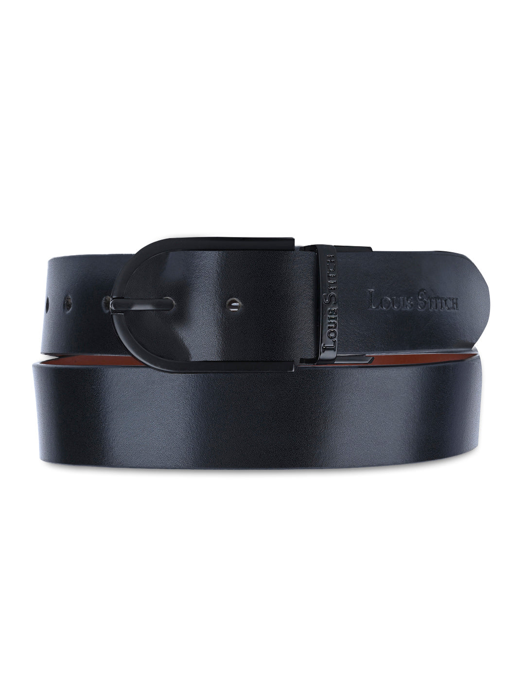 Men's Black & Brown Formal Italian Leather Reversible Belt For Men