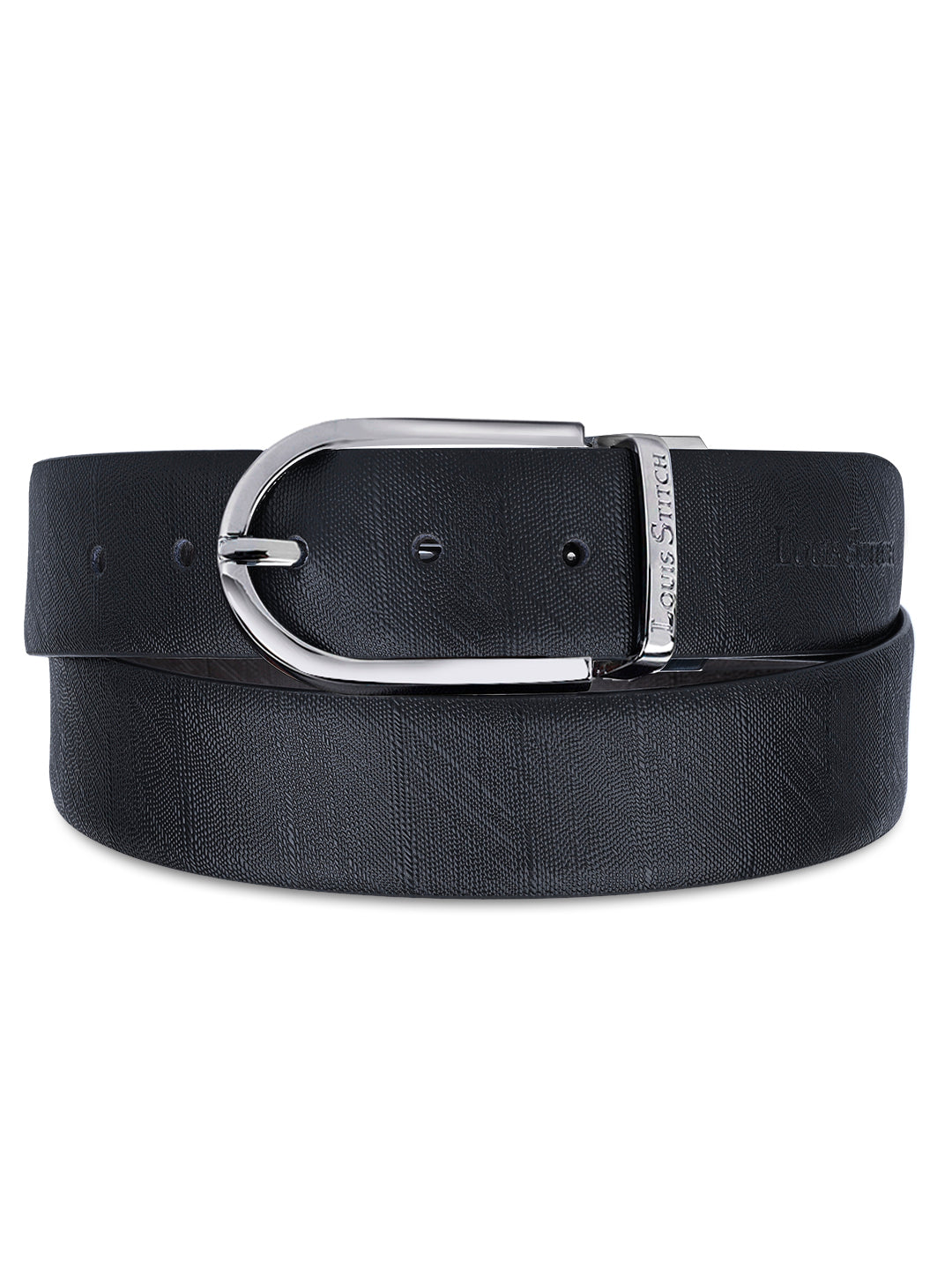 Men's Black & Brown Formal Italian Leather Reversible Belt For Men