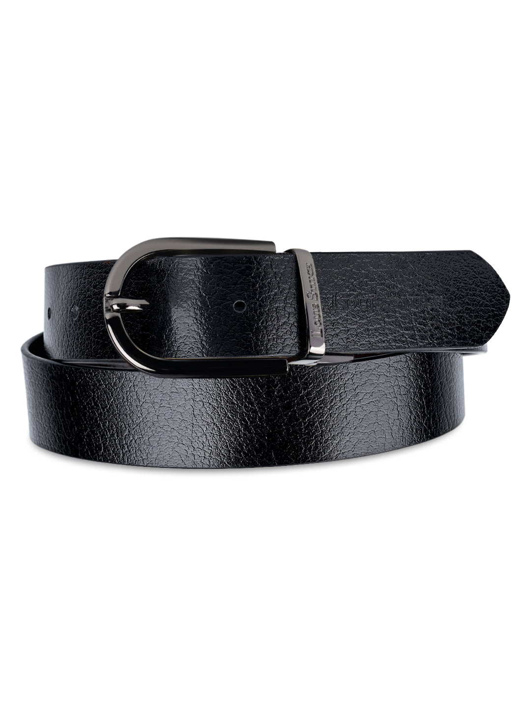 Men's Black & Brown Formal Italian Leather Reversible Belt For Men