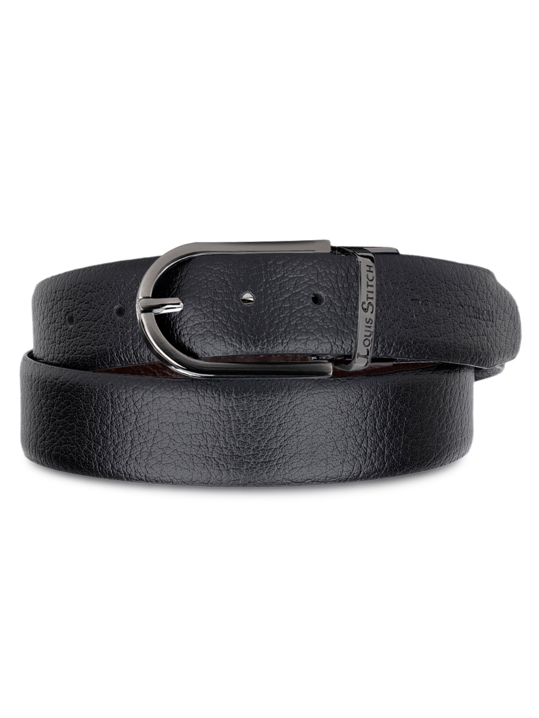 Men's Black & Brown Formal Italian Leather Reversible Belt For Men