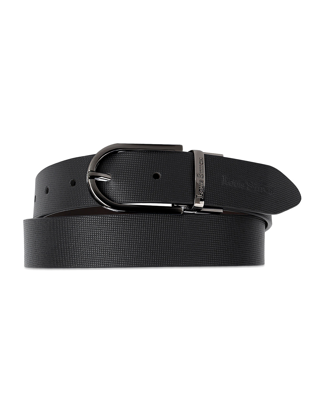 Men's Black & Brown Formal Italian Leather Reversible Belt For Men