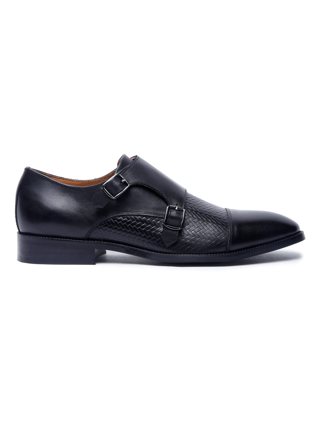 Handmade Premium Italian Leather Weaved Double Monks