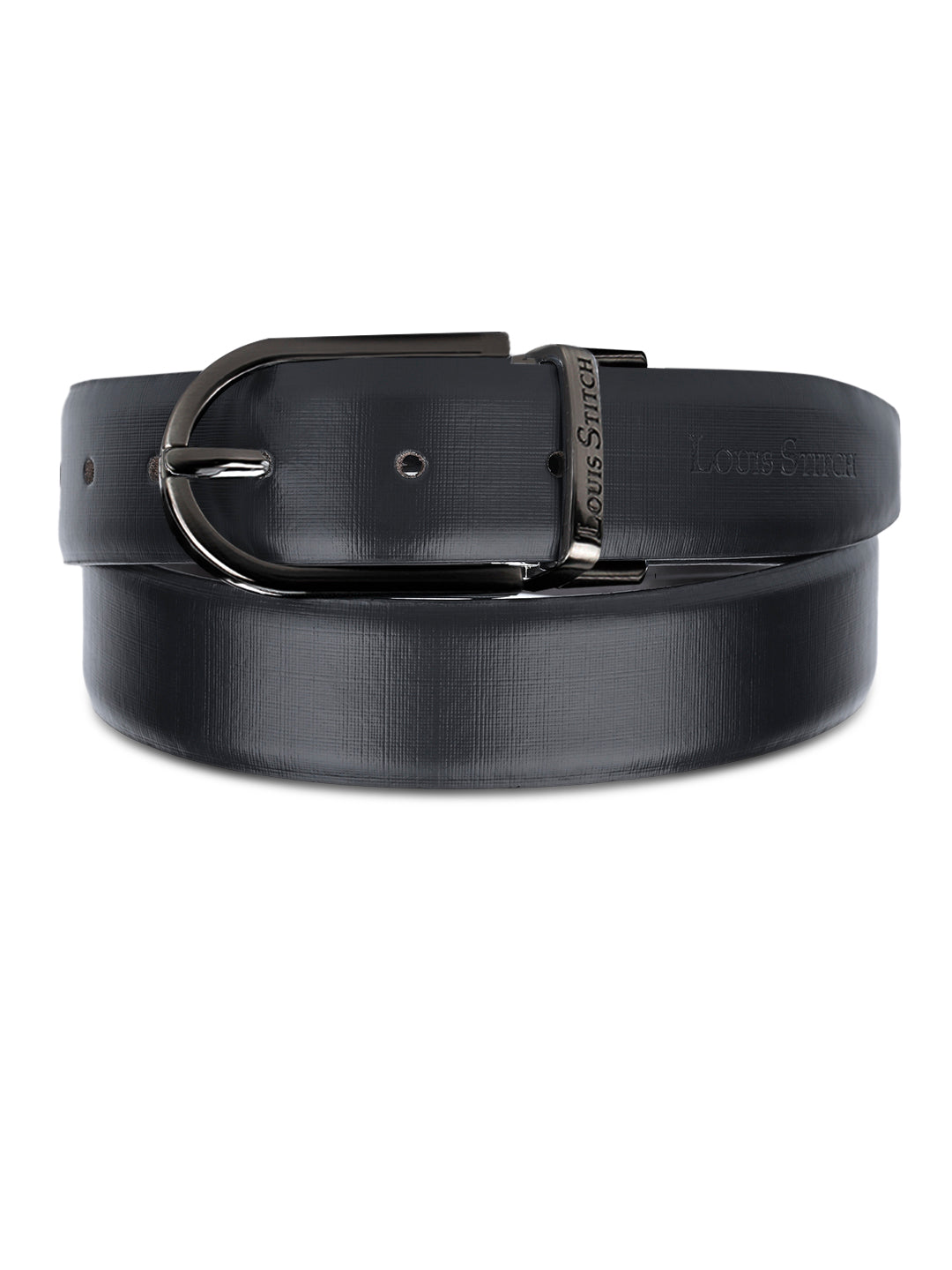 Men's Black & Brown Formal Italian Leather Reversible Belt For Men