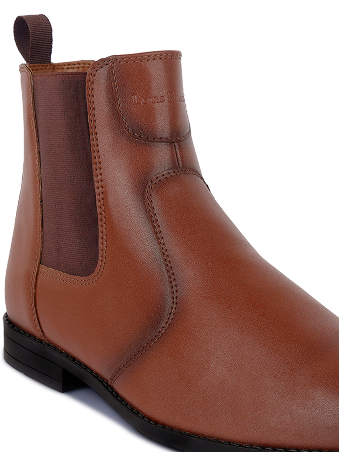 Russet Tan Dual Tone Handcrafted Chelsea Boots for Men