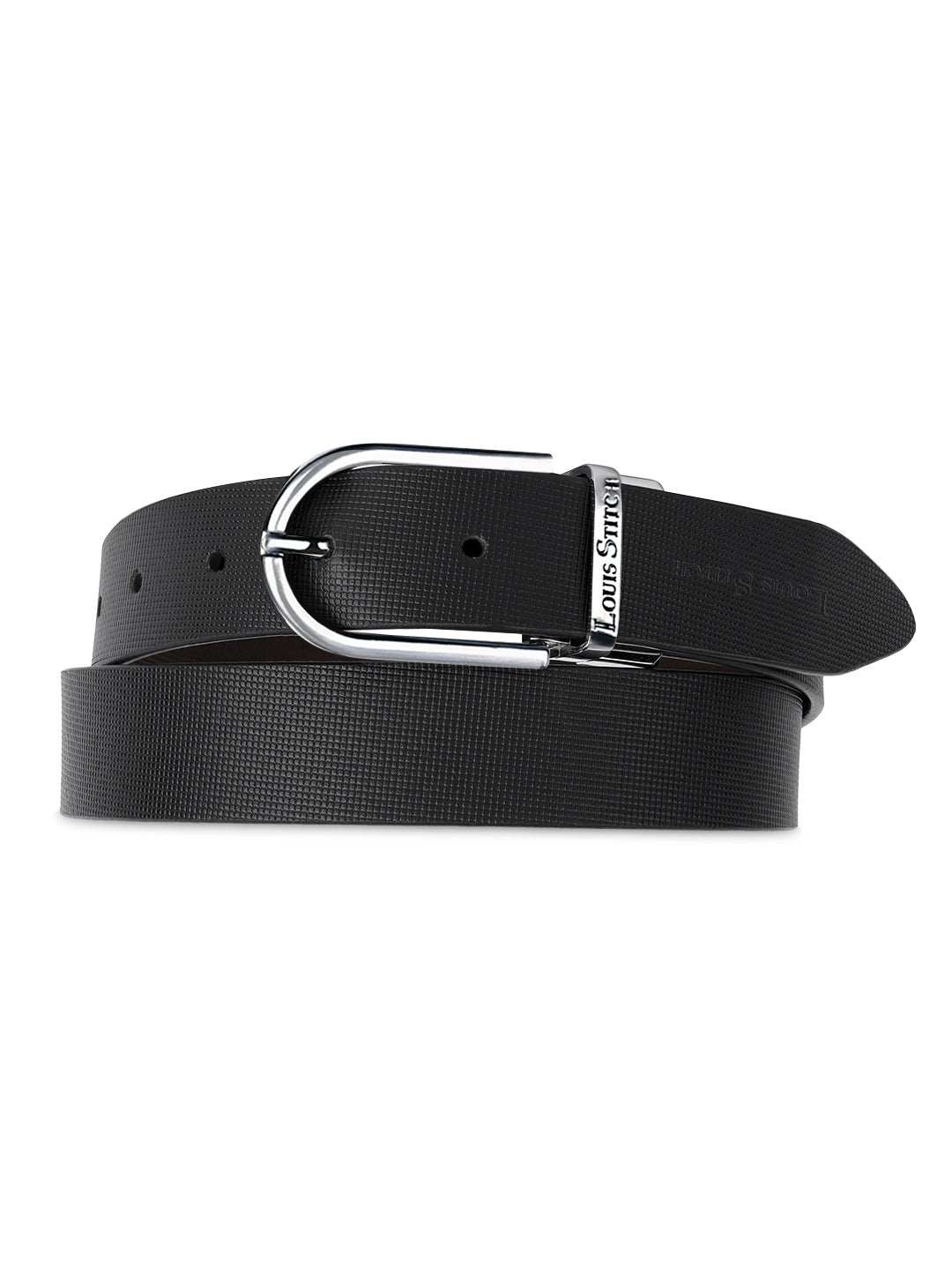 Men's Black & Brown Formal Italian Leather Reversible Belt For Men