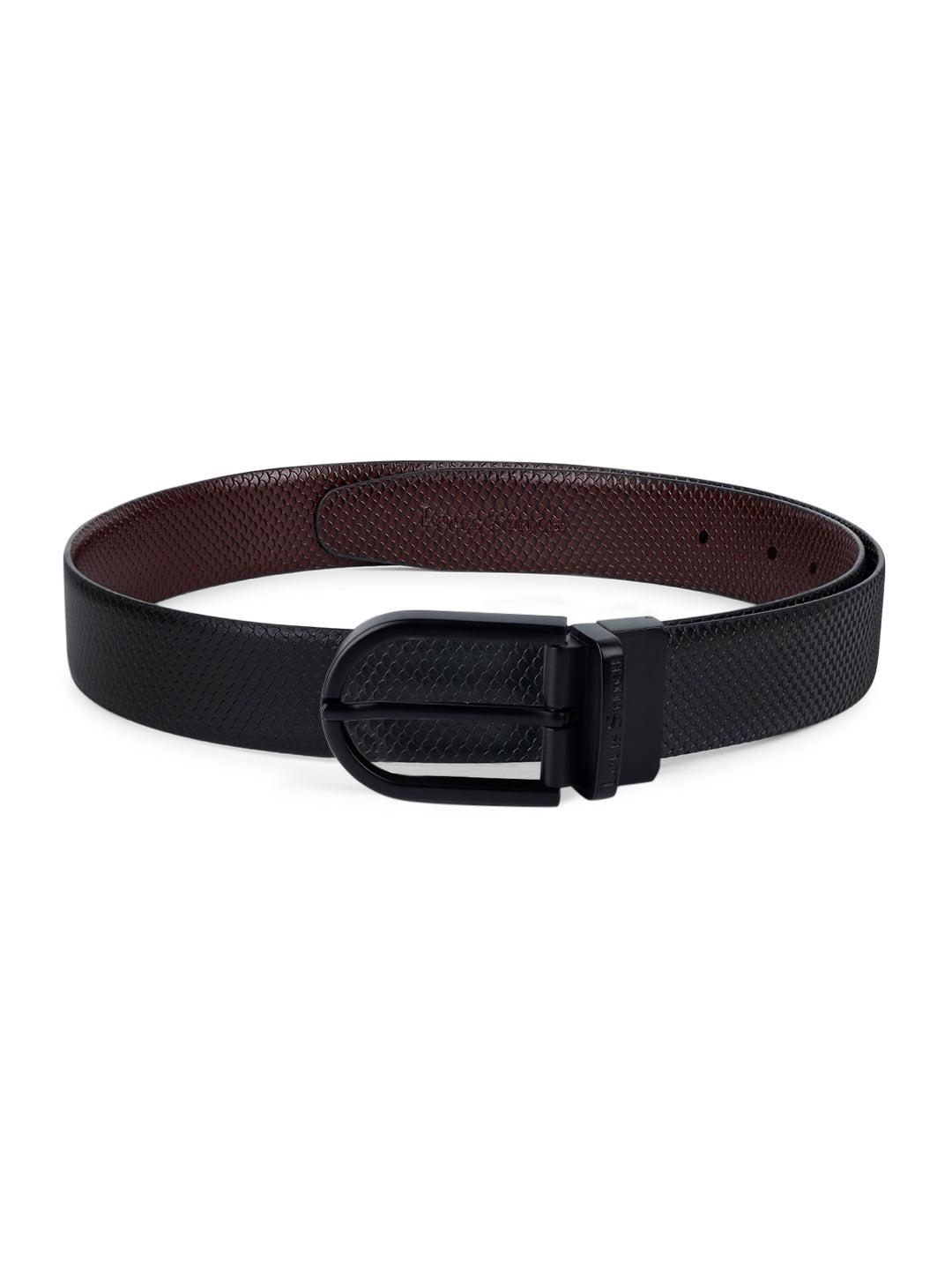 Men's Black & Brown Formal Italian Leather Reversible Belt For Men