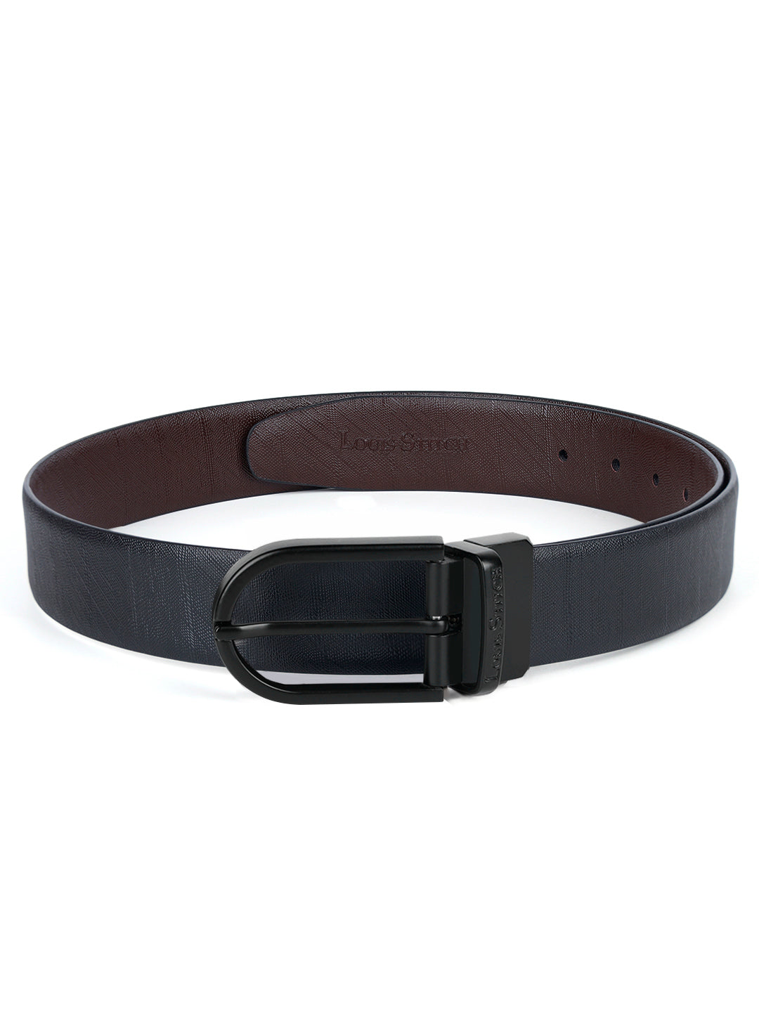 Men's Black & Brown Formal Italian Leather Reversible Belt For Men