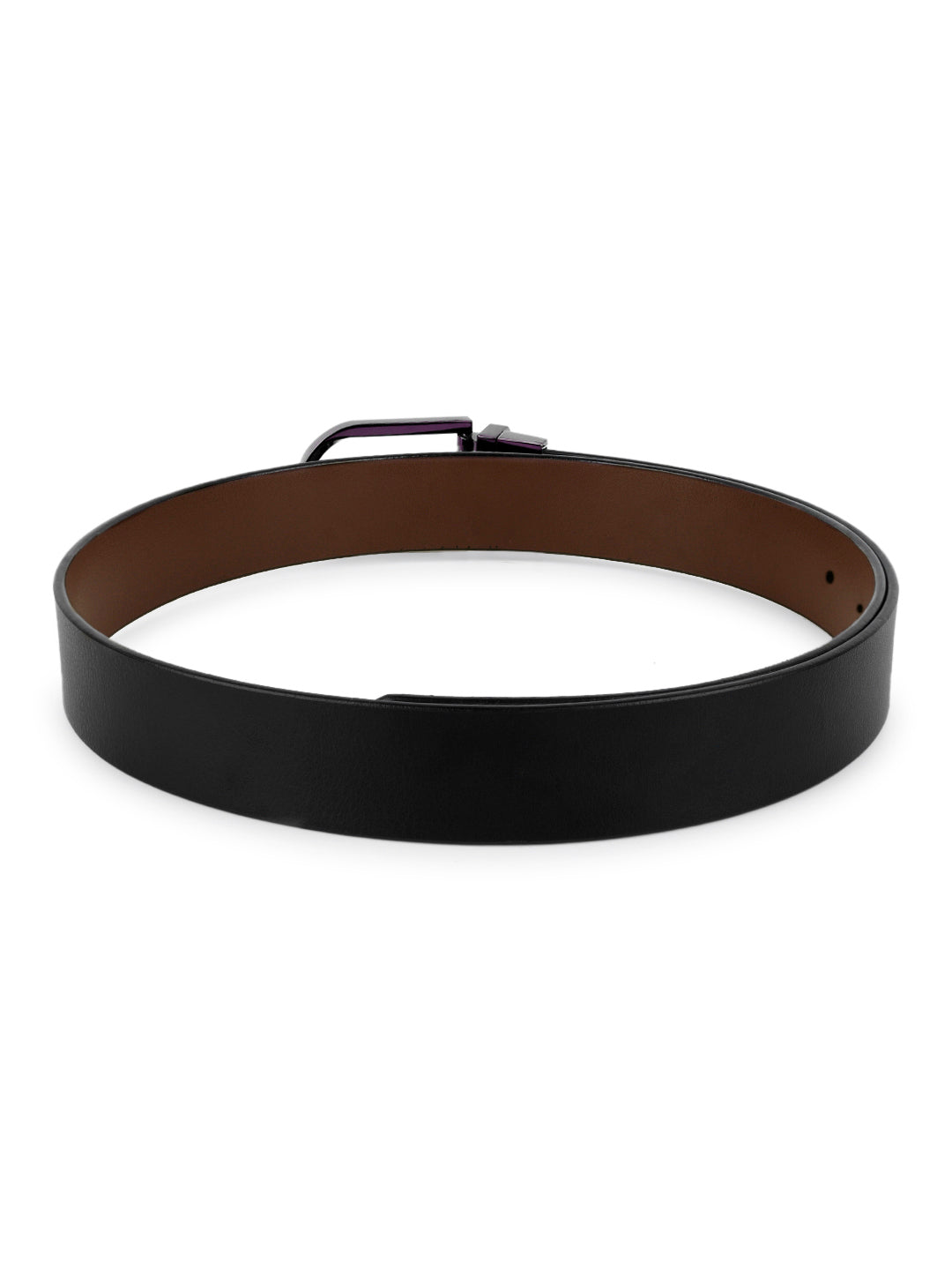 Men's Black & Brown Formal Italian Leather Reversible Belt For Men