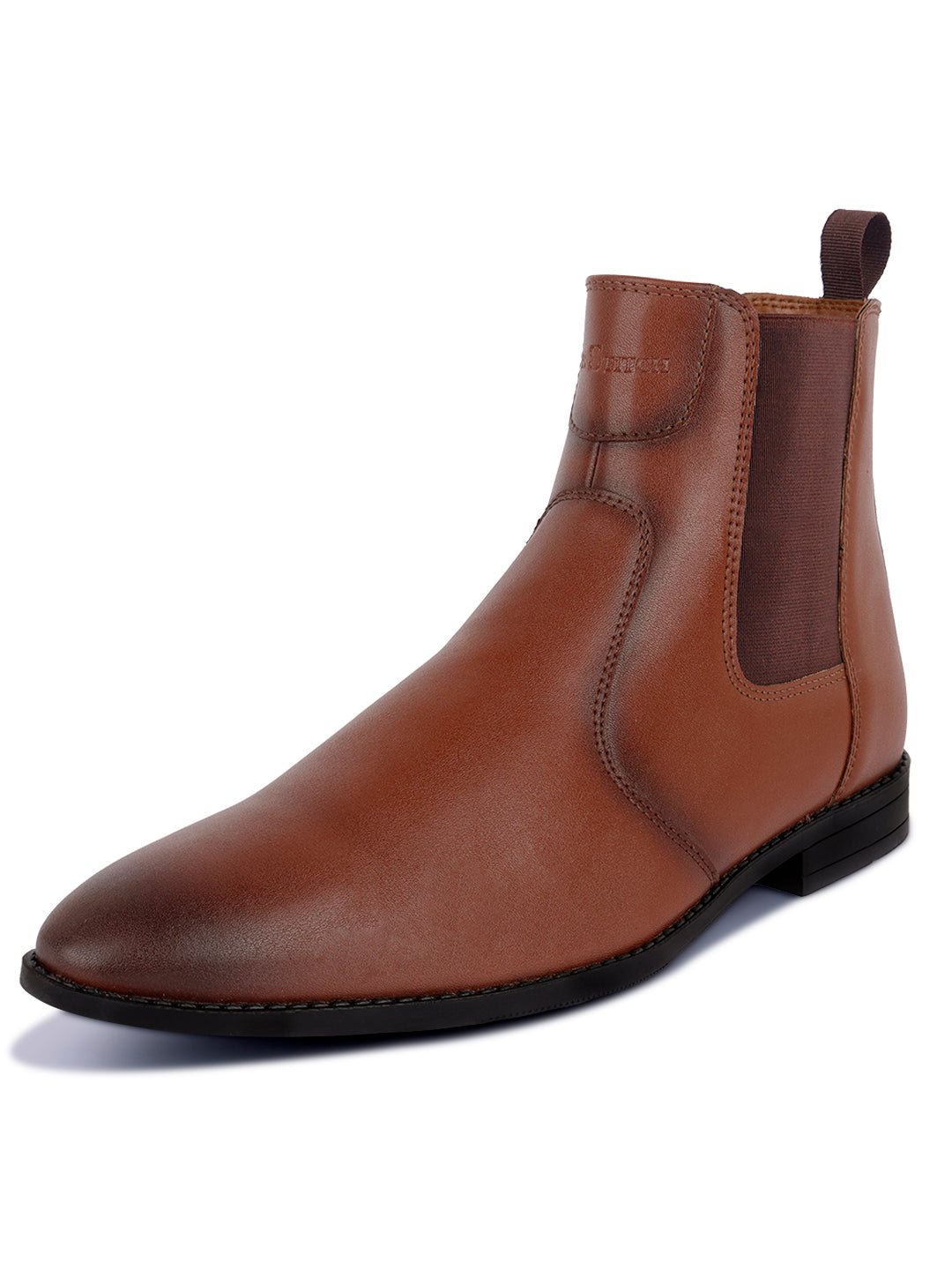 Russet Tan Dual Tone Handcrafted Chelsea Boots for Men