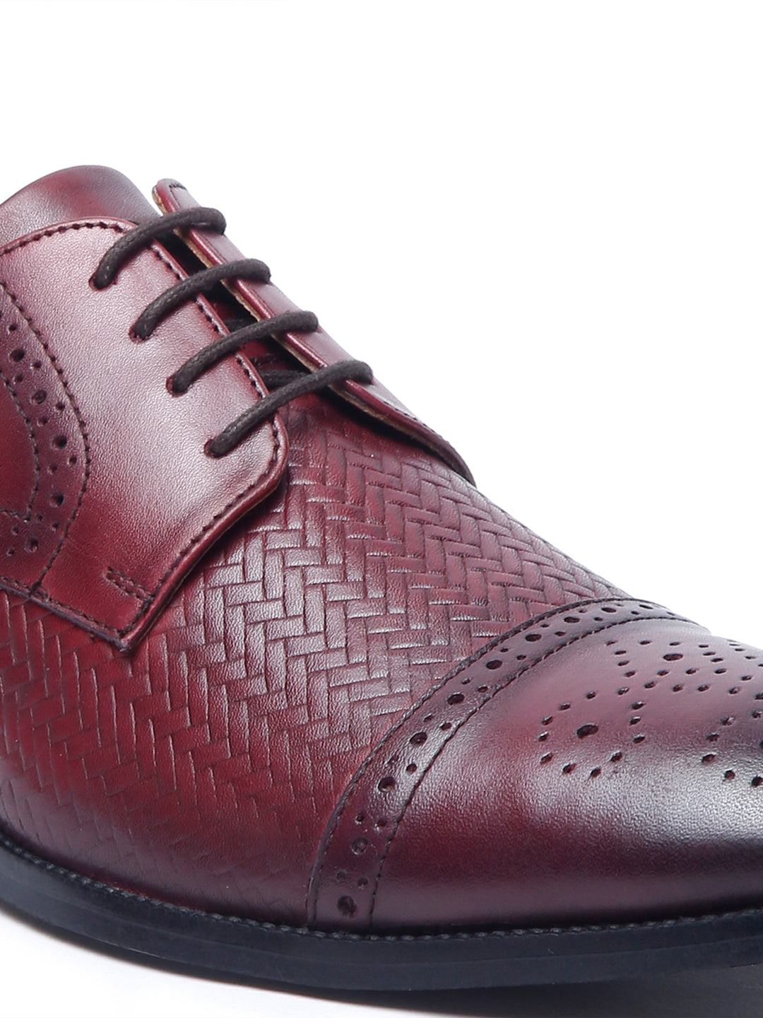 Handmade Premium Italian Leather Weaved Oxfords