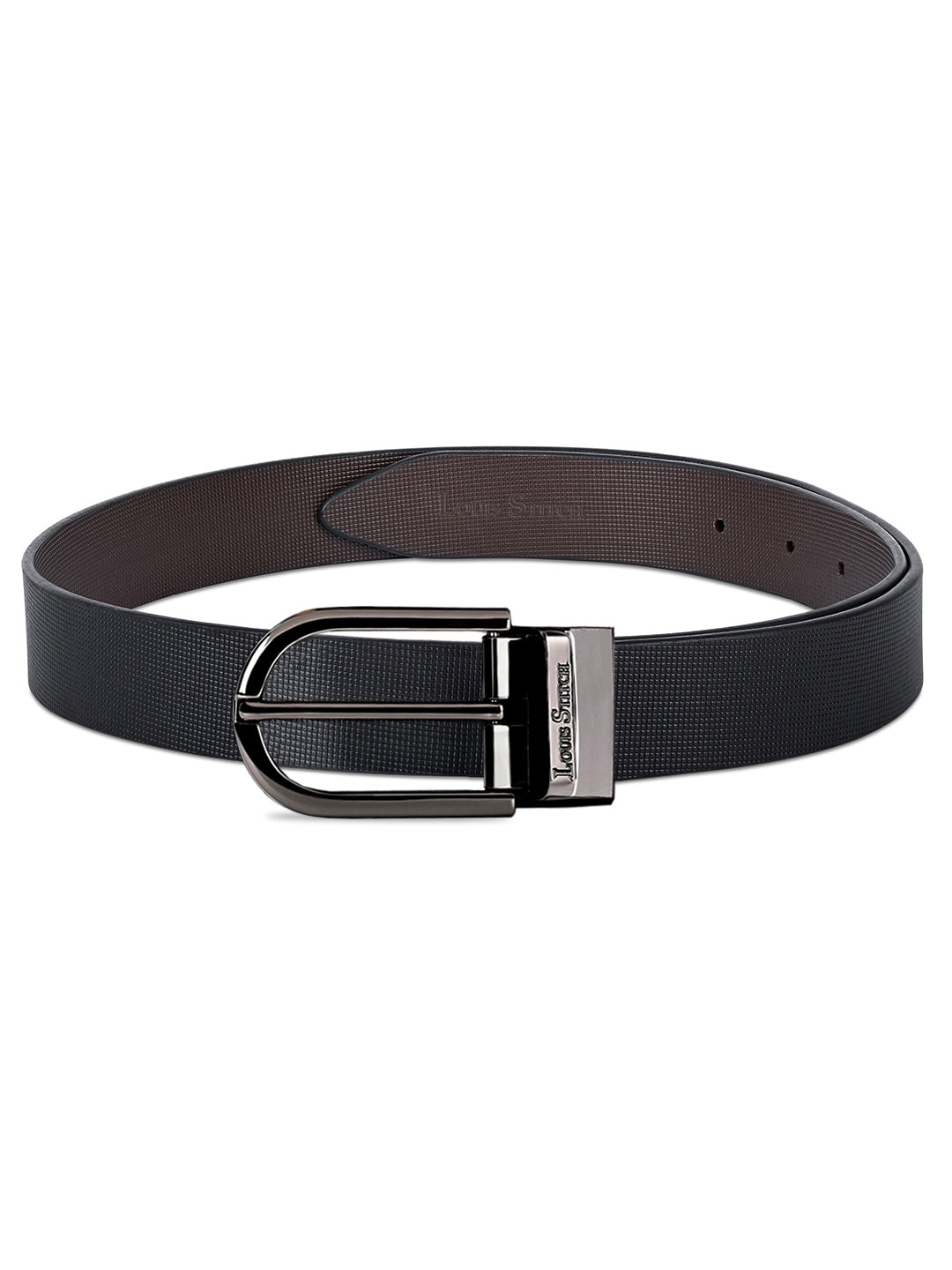 Men's Black & Brown Formal Italian Leather Reversible Belt For Men