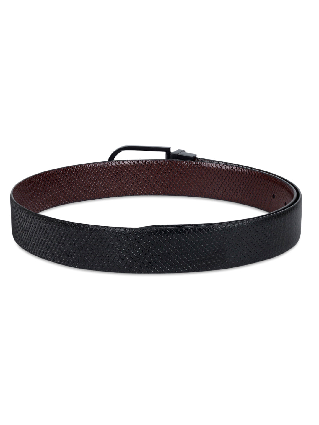 Men's Black & Brown Formal Italian Leather Reversible Belt For Men