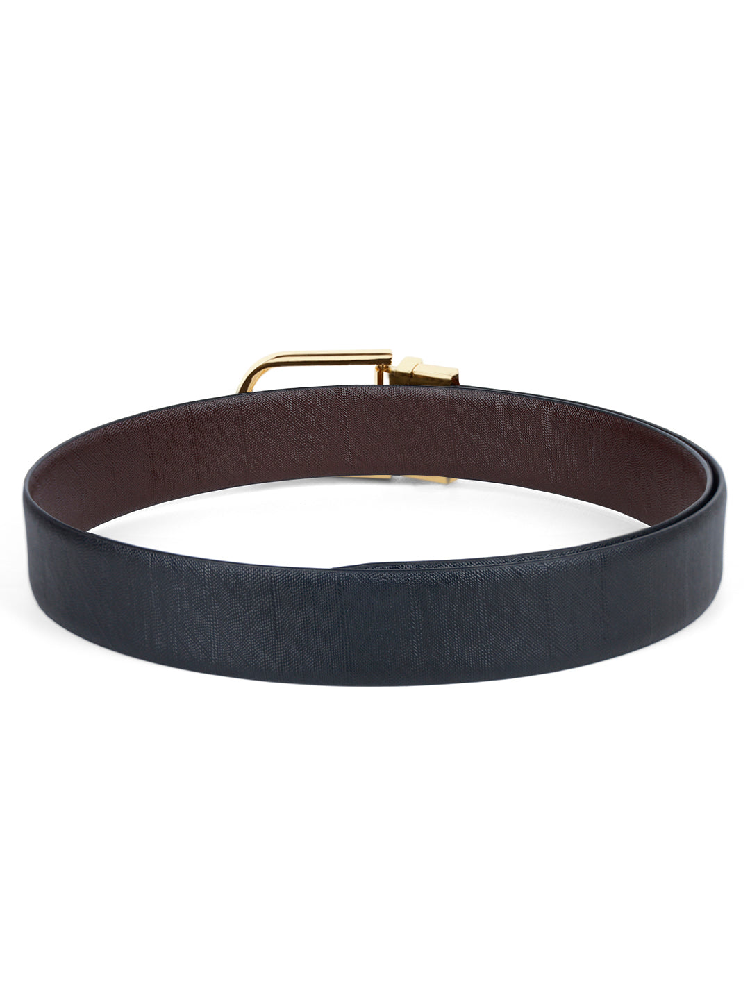 Men's Black & Brown Formal Italian Leather Reversible Belt For Men