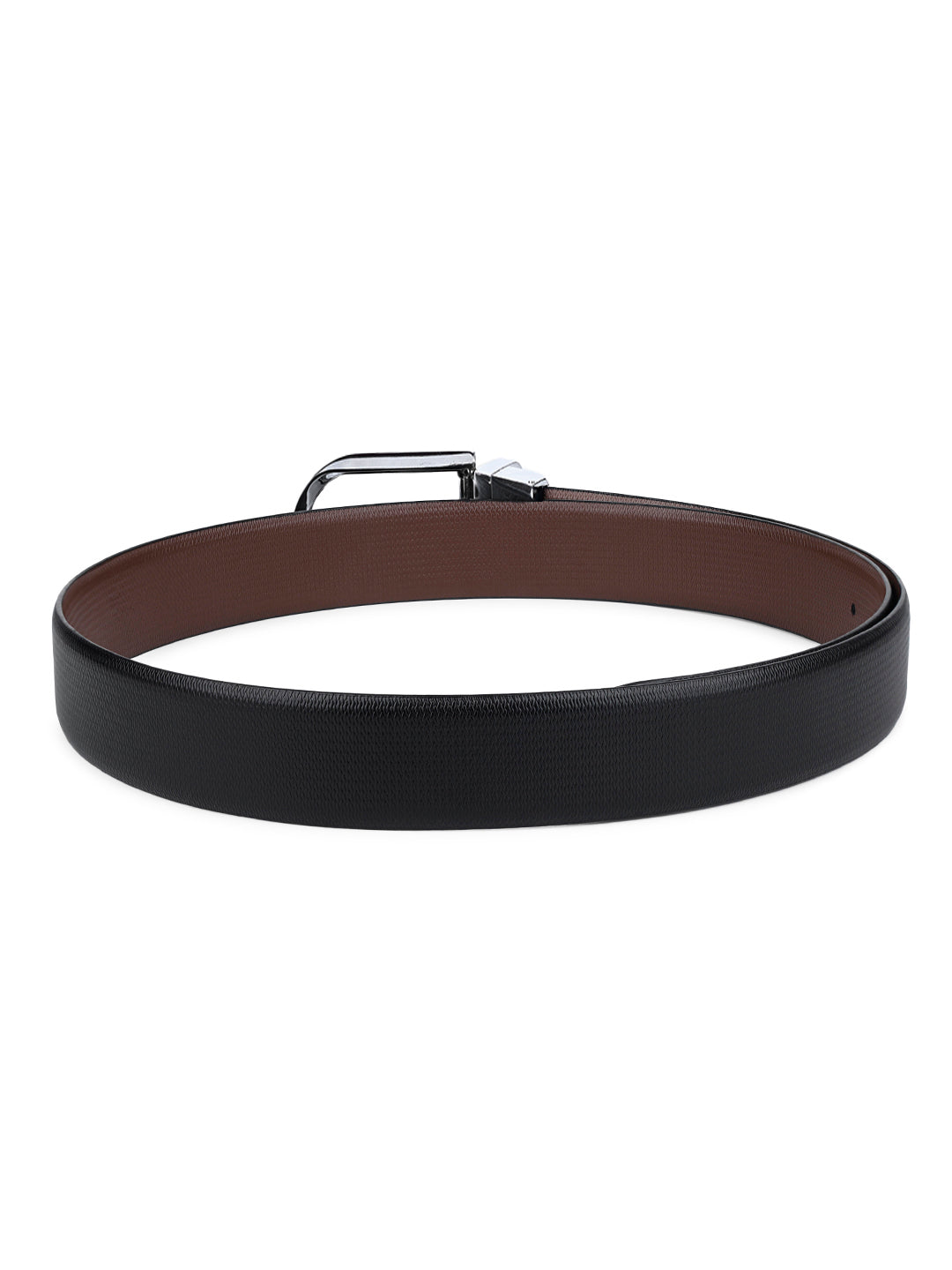 Men's Black & Brown Formal Italian Leather Reversible Belt For Men