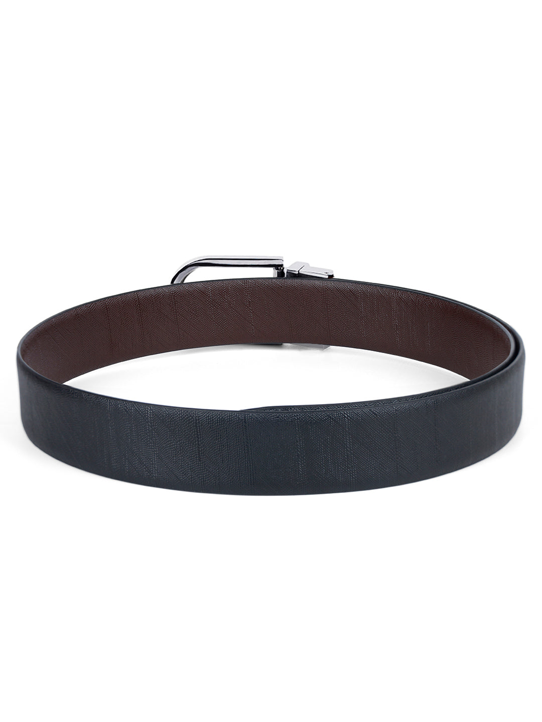 Men's Black & Brown Formal Italian Leather Reversible Belt For Men