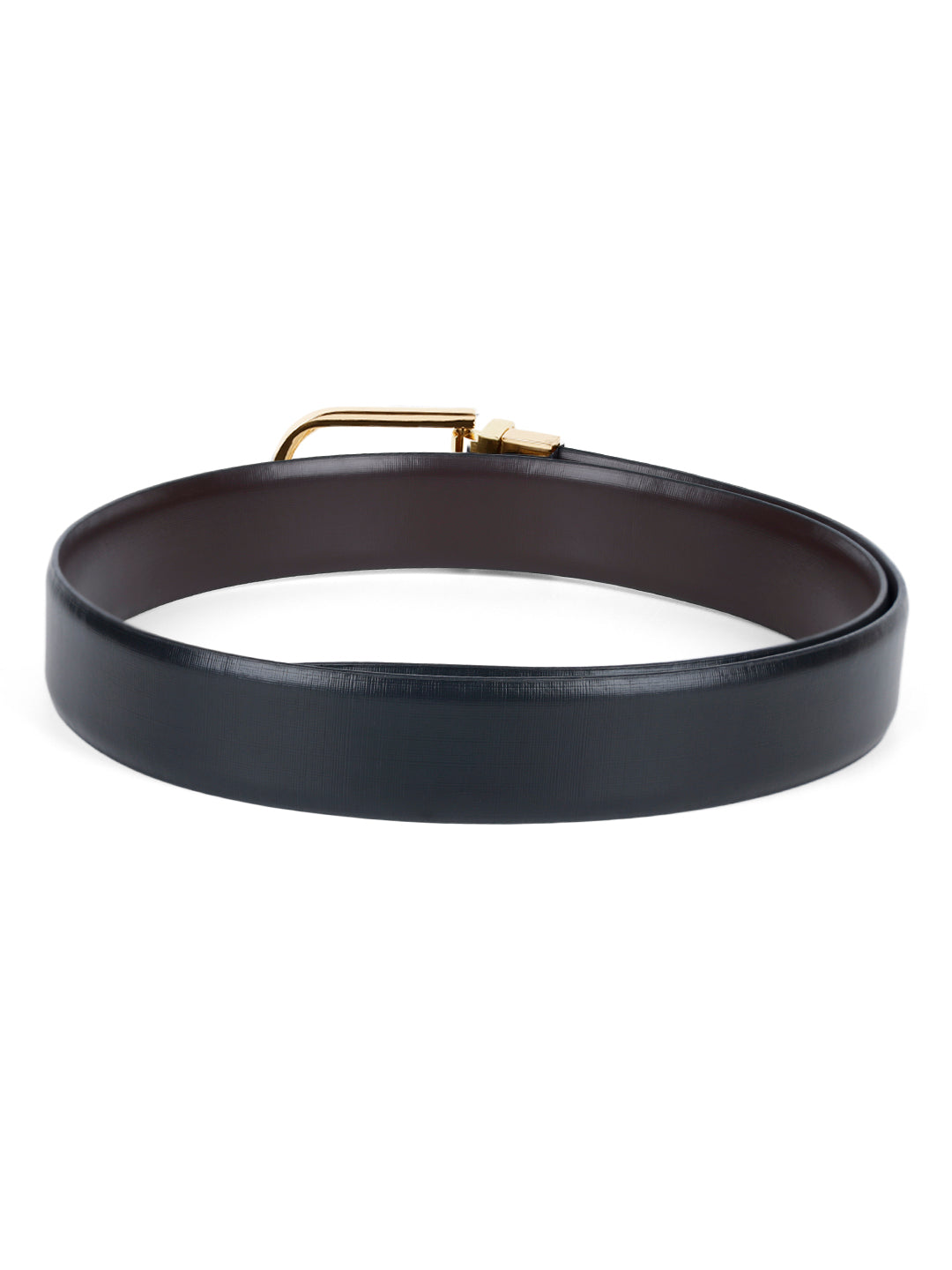 Men's Black & Brown Formal Italian Leather Reversible Belt For Men