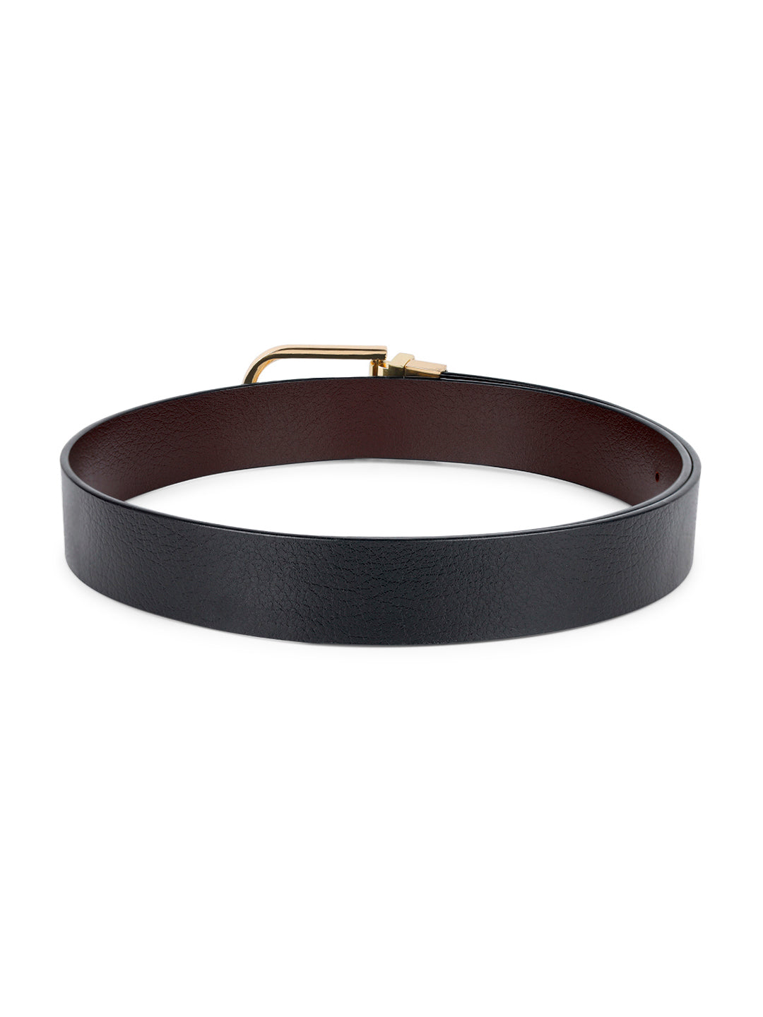 Men's Black & Brown Formal Italian Leather Reversible Belt For Men