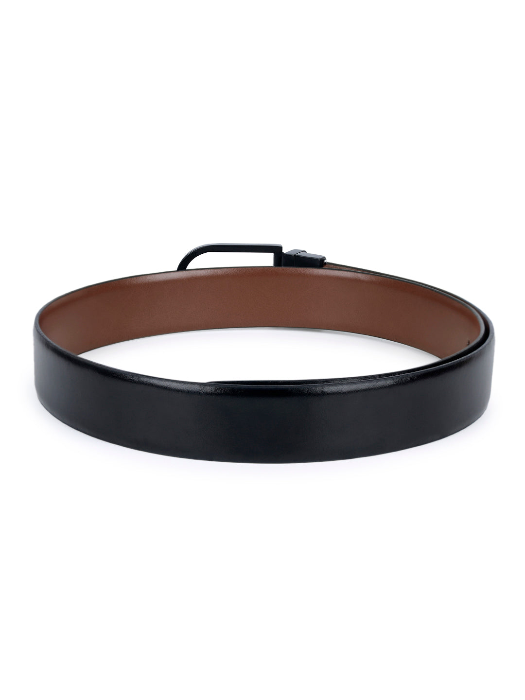 Men's Black & Brown Formal Italian Leather Reversible Belt For Men