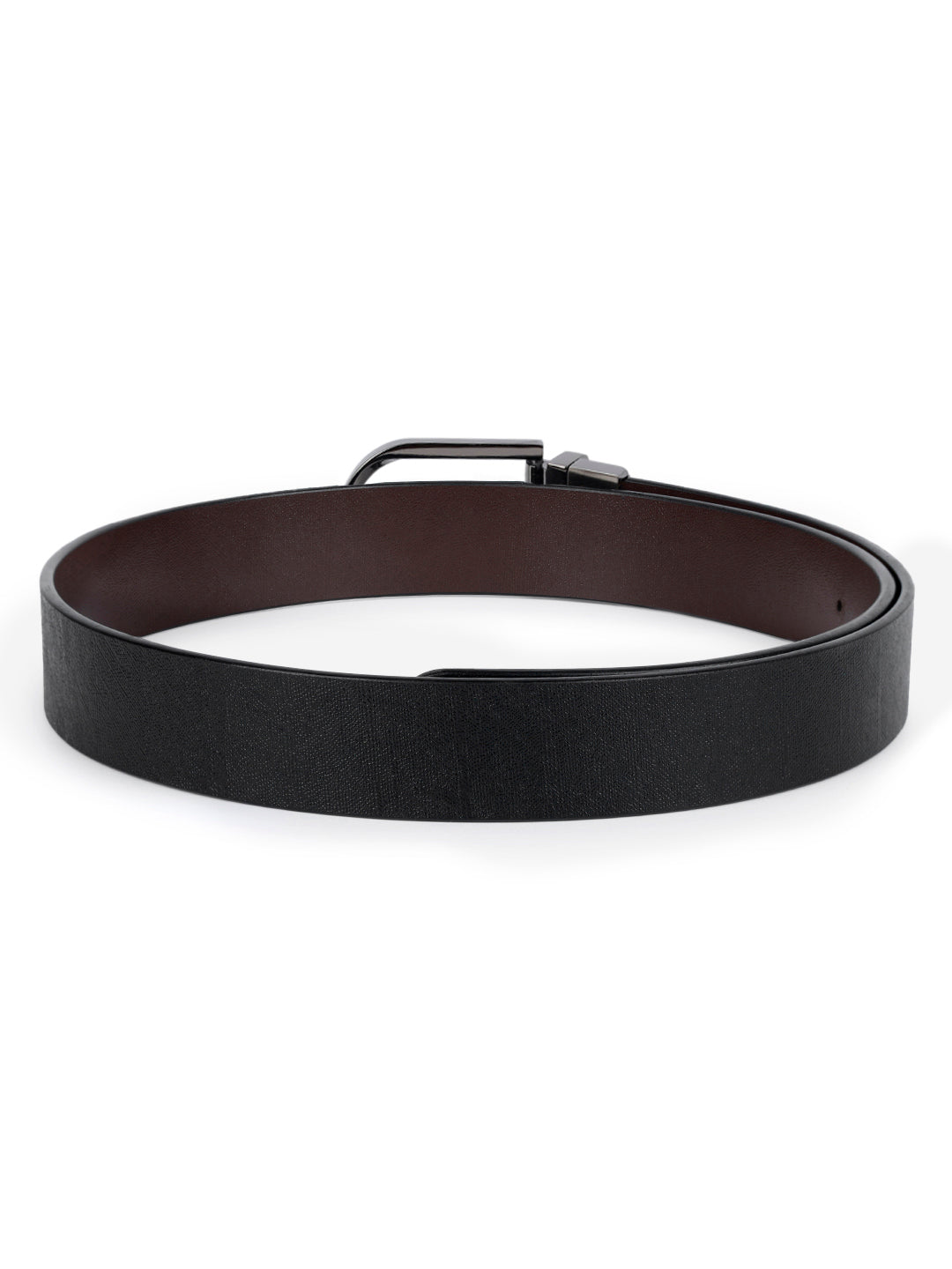 Men's Black & Brown Formal Italian Leather Reversible Belt For Men