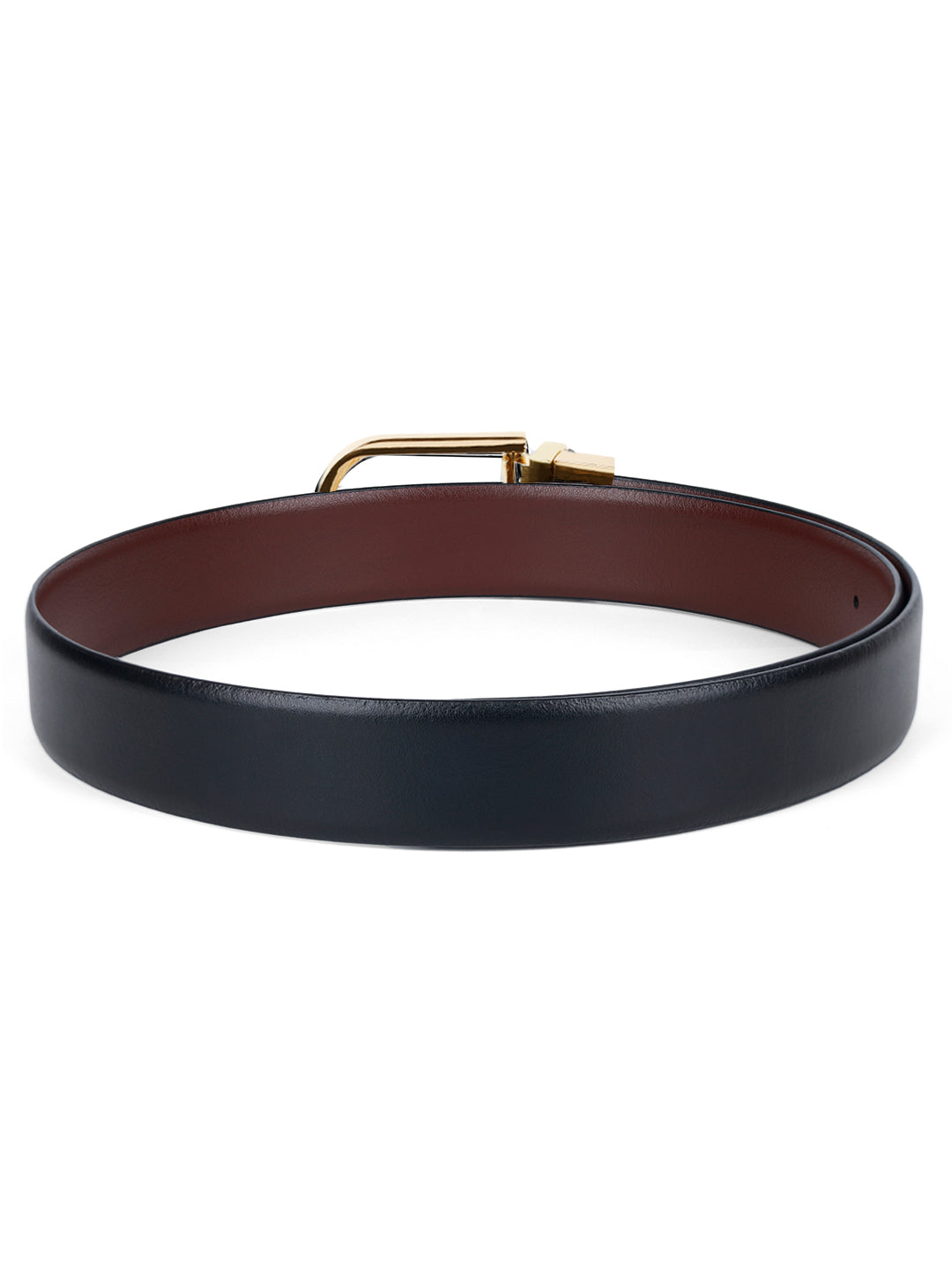 Men's Black & Brown Formal Italian Leather Reversible Belt For Men