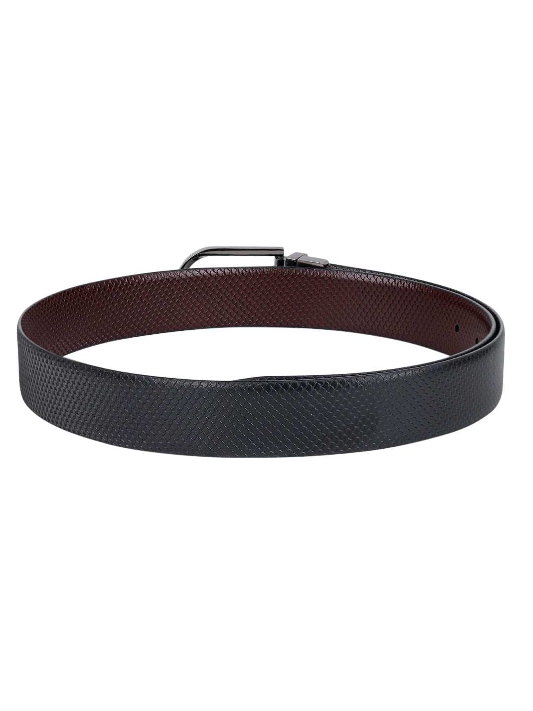 Men's Black & Brown Formal Italian Leather Reversible Belt For Men