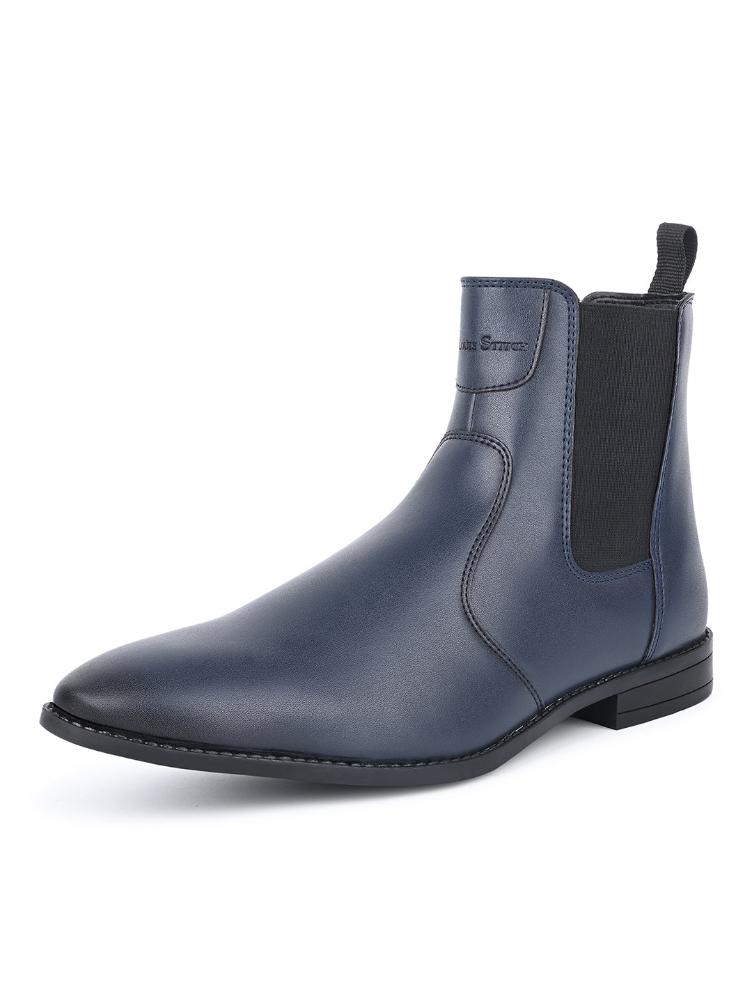 Federal Blue Dual Tone Handcrafted Chelsea Boots for Men