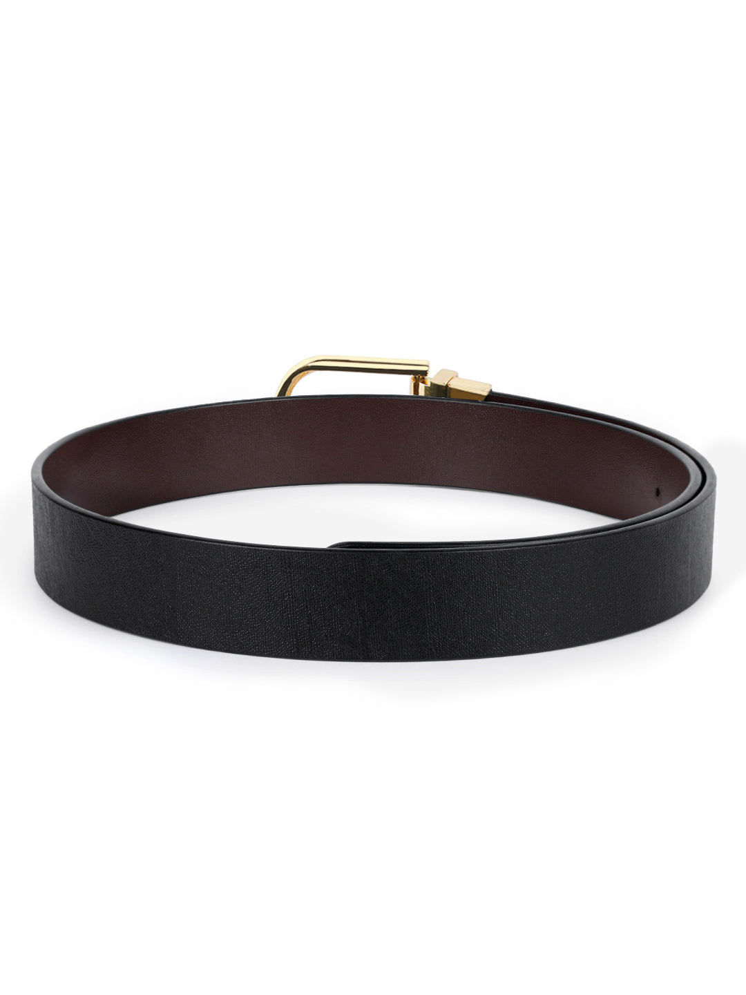 Men's Black & Brown Formal Italian Leather Reversible Belt For Men