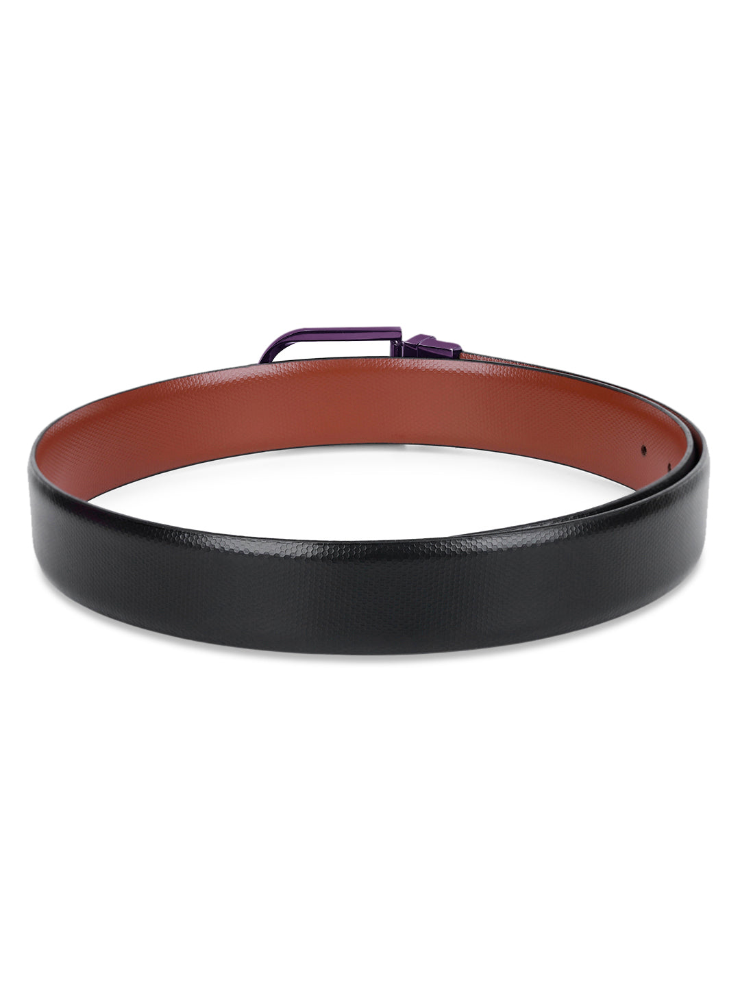 Men's Black & Brown Formal Italian Leather Reversible Belt For Men