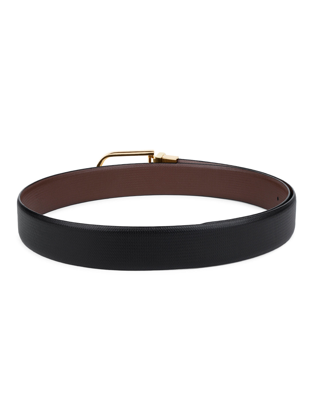 Men's Black & Brown Formal Italian Leather Reversible Belt For Men