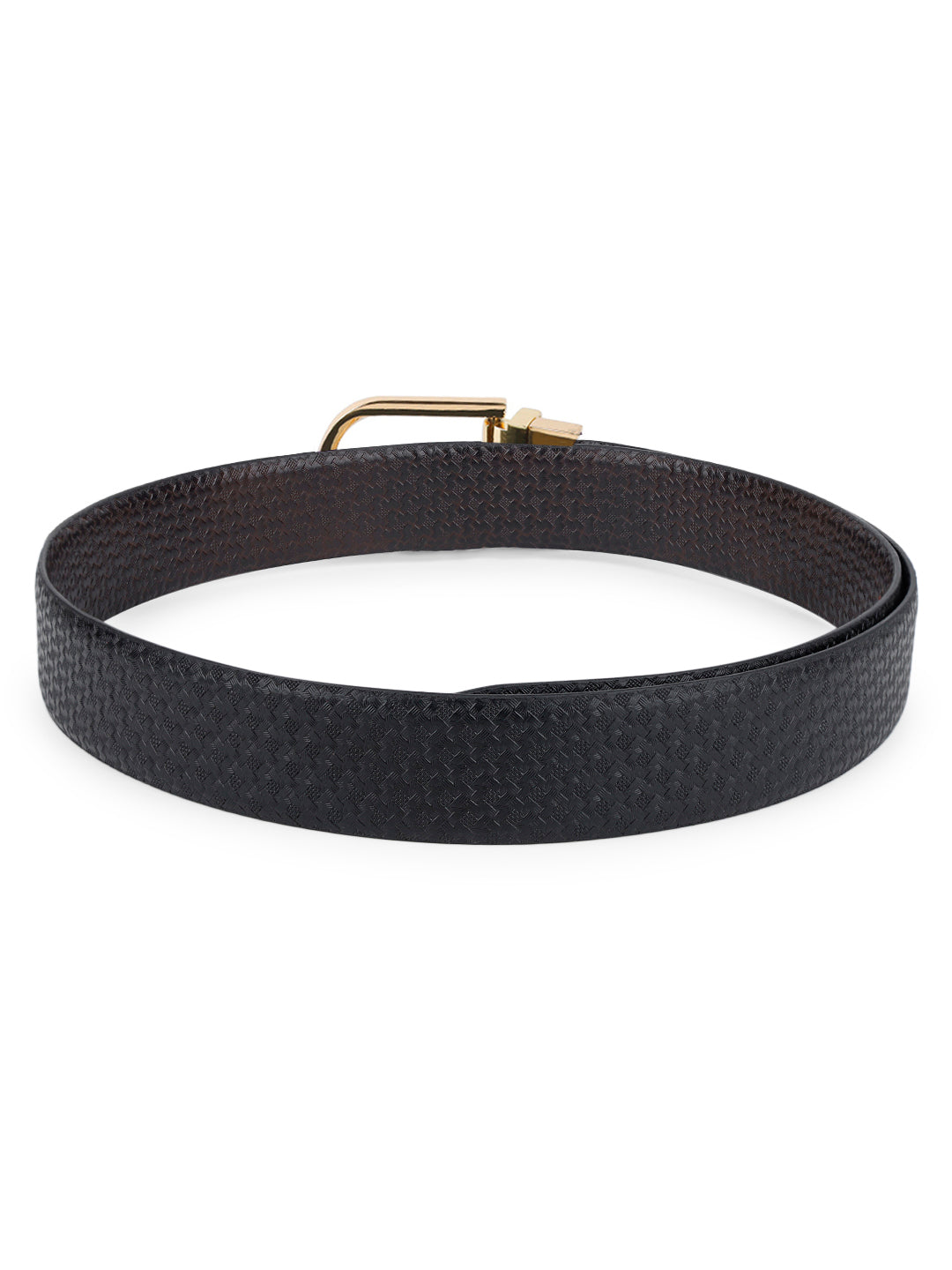 Men's Black & Brown Formal Italian Leather Reversible Belt For Men